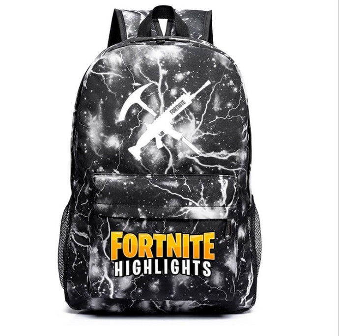 Custom fortnite Game Mobilefortress Night Luminous School Bag Men And Women Backpack Teenager Campus Backpack